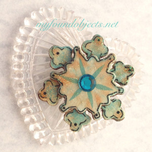 Snowflake Glitter Frosted Pin