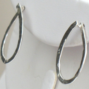 High QualityTrendy Hammered Sterling Silver Earrings