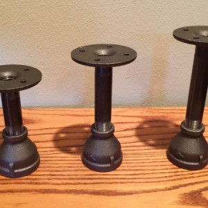 Candlestick Holders industrial Black Iron Pipe, 3 different sizes included
