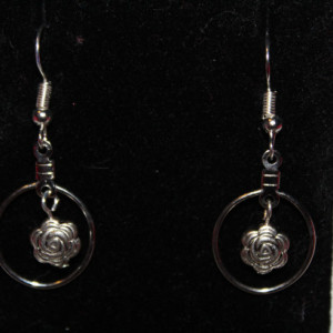 Small dangle hoop earrings