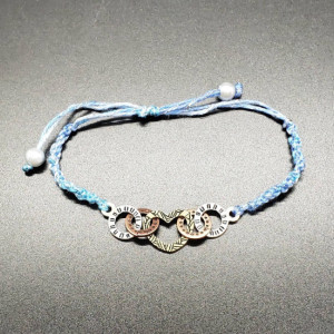 Steam Punk Heart Bracelet-Homemade-Perfect Gift for Her-Adjustible-Charm Bracelet-String Bracelet