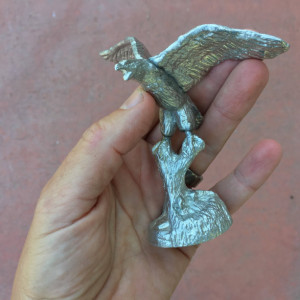 Bald Eagle pewter figurine, hand cast