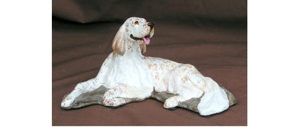 Hevener Collectible English Setter Dog Figurine