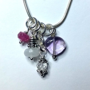 Menopause Relief – Gemstone and Sterling Silver Charm Necklace