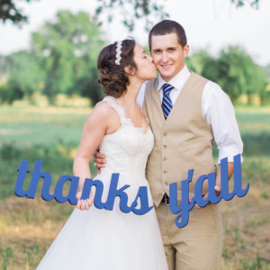 Thanks Y'all Sign Prop for Wedding Photography TYL200-P1