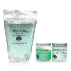 Three Piece Gift Set: Fragrant Moist Mineral Body Scrub, Hydrating Body Butter and Luxury Bath Soak
