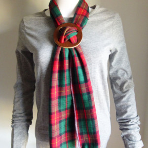 Leather Concho and Double Sided Scarf Set