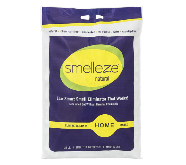 SMELLEZE Natural House Smell Deodorizer Granules: 25 lb. Bag Sprinkle on Odor