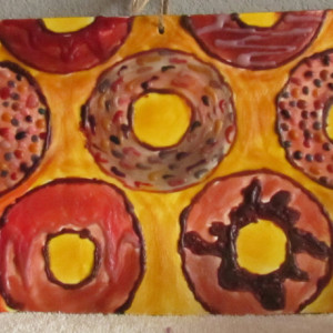 Donut - Modern Encaustic Wax Art