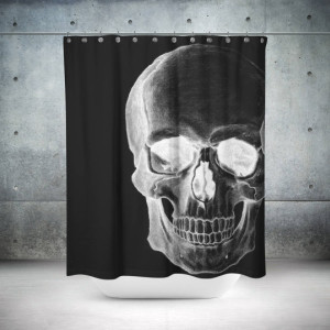 Retro Skull Shower Curtain