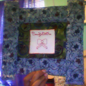 BeautyStitches Coaster Designs: Bow (framed)
