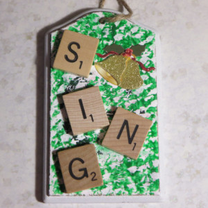 Scrabble® Game Tile Christmas Ornament (FREE SHIPPING!) Sing