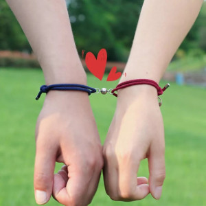 2pc Minimalistic Mountain Pendant Couples Bracelet
