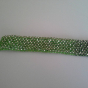 Green Cuff Peyote Bracelet