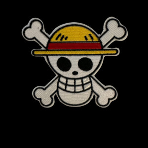 Pirate Skull and Crossbones Inspired Jolly Roger Iron On Applique’ Patch