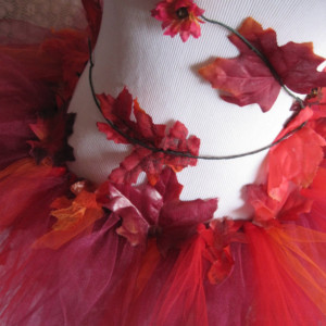 Adult Red Leaf Tutu Costume