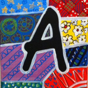 ALPHABET LETTER "A" - Greeting Card By Artist A.V.Apostle