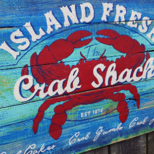 Handcrafted Reclaimed Wooden Crab Shack Pallet Sign 