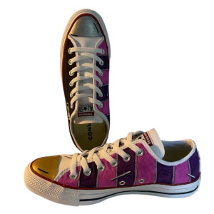 League of Legends LOL Jinx Arcane Inspired Gamer Cosplay Hand Painted Canvas Converse Sneakers
