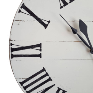 Large Farmhouse clock-Large Roman numeral clock-Farmhouse clock- Antique White clock-Distressed clock-Decorative clock-Wall clock-Wood Clock