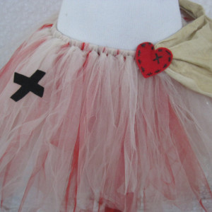 VooDoo Tutu Costume with Heart Pin Accessory 