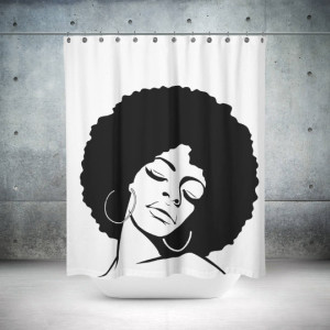 Funky Afro Shower Curtain