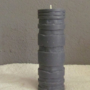 Taper Stripes - Custom Scented Soy Taper Candle In Gray