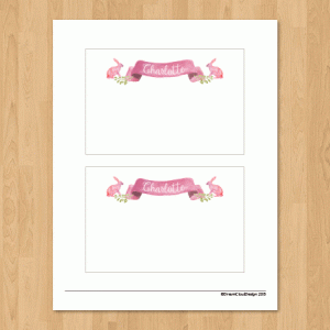 Bunnies & Banner Printable Stationery