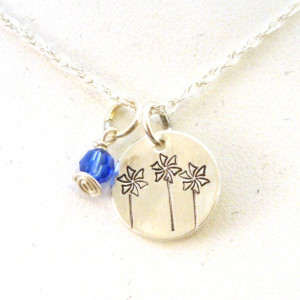 Child Advocacy Pinwheels Necklace for Child Abuse Awareness
