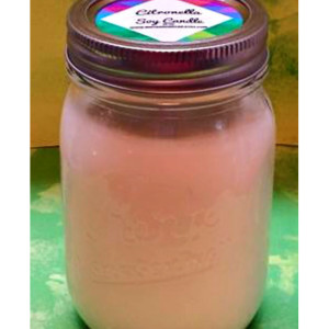 Citronella Candle - Mosquito Candle - Soy Wax - Mason Jar - 14 oz