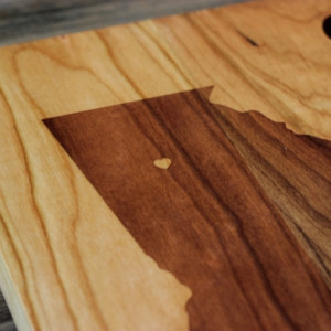 Custom City, State or Country Personalized Cutting Board - 16