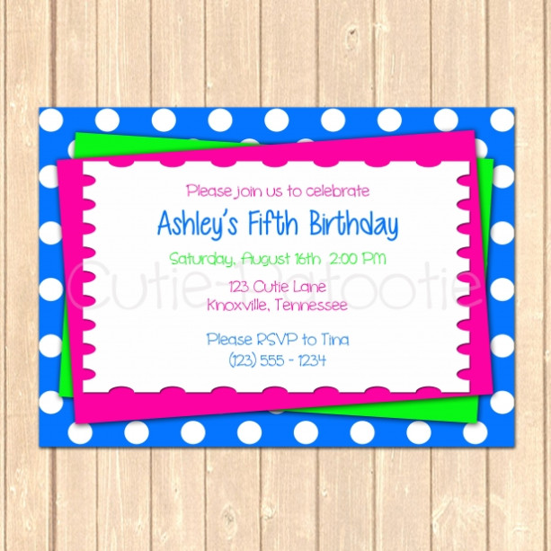 Personalized Colorful Birthday Event Invitation