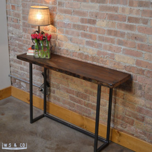Console Table - 48"  Reclaimed Wood & Metal Legs