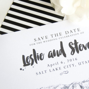 Salt Lake City Skyline LDS Save the Date Cards (set of 25 cards)