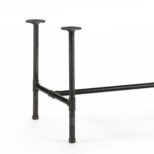 Black Pipe Complete Table Frame "DIY" Parts Kit. 1/2" x 24" long x 24" wide x28" tall. We Can Customize a Table Leg Frame for you