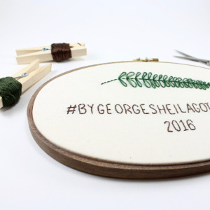 Custom Wedding Hashtag Embroidery Hoop Art