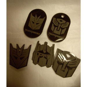 Transformer charms, Optimus Prime, laser cut charms 