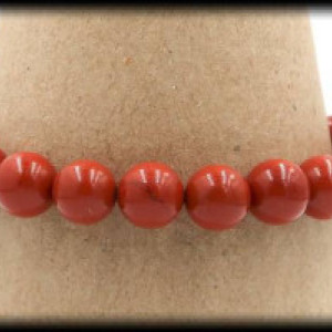 Red Jasper Solid Gemstone Bracelet for Overall Good Health
