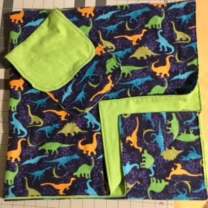 Hand-made Baby Blanket and Burp Cloth Set