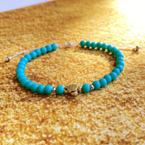 Delicate Turquoise Turtle Bracelet 