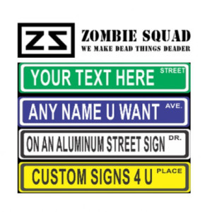 print a personalized mini street sign