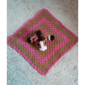 Crochet Pony Lovey, Baby Blanket, Comfort Blanket, Security Blanket, Baby Shower Gift