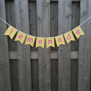 Lemonade One Banner, one high chair banner, yellow and pink, Lemonade banner, Lemonade first birthday