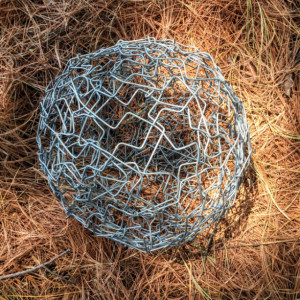 RE-PURPOSED BENT WIRE SPHERE BY JEFFERY WEATHERFORD