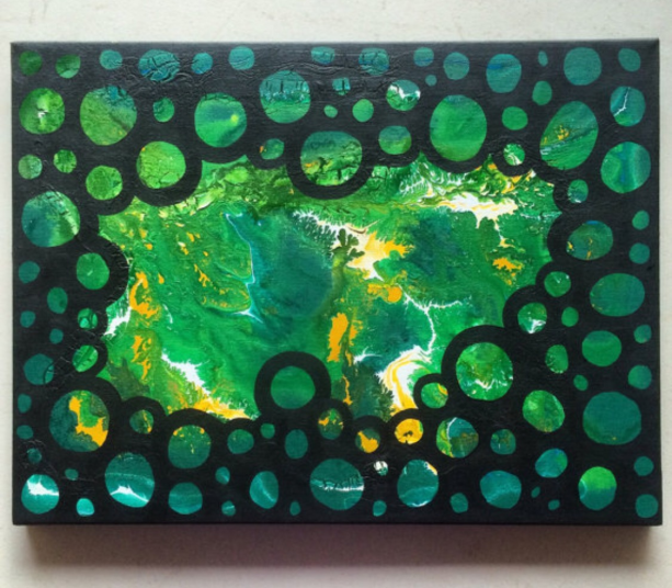Abstract Acrylic Canvas Painting