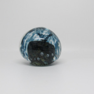 Greyish Black and Blue Galaxy - Handmade Glass-Paperweight