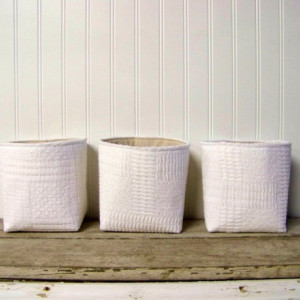 Set of 3 Vintage Blanket Baskets 