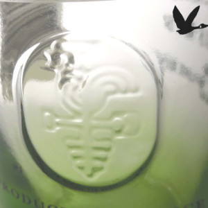 Green Ciroc Bottle Upcycled Shotglasses,  set of 4 