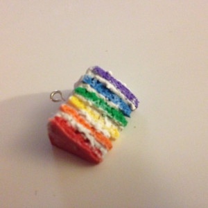Rainbow Cake Charm - 50% OF PROFITS go to the It Gets Better Project!