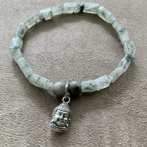 LUXE "Lucia" Marble Buddha Charm Bracelet